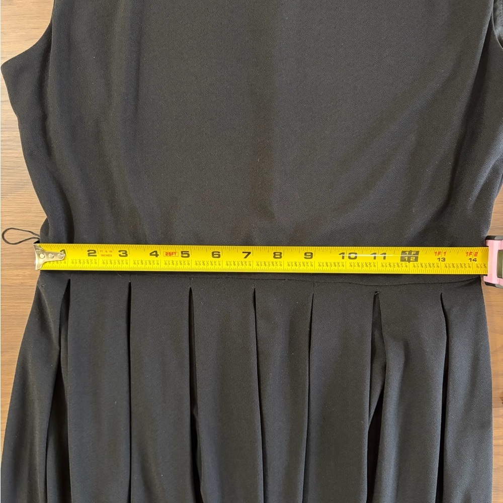 Alfani Petite Medium Black Fit & Flare Pleated Dress NWT - Picture 5 of 7